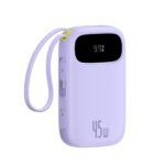 Akupank Baseus EnerFill FC31 20000mAh 45W, Type C + Lightning juhtmega (lilla)