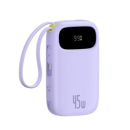 Akupank Baseus EnerFill FC31 20000mAh 45W, Type C + Lightning juhtmega (lilla)
