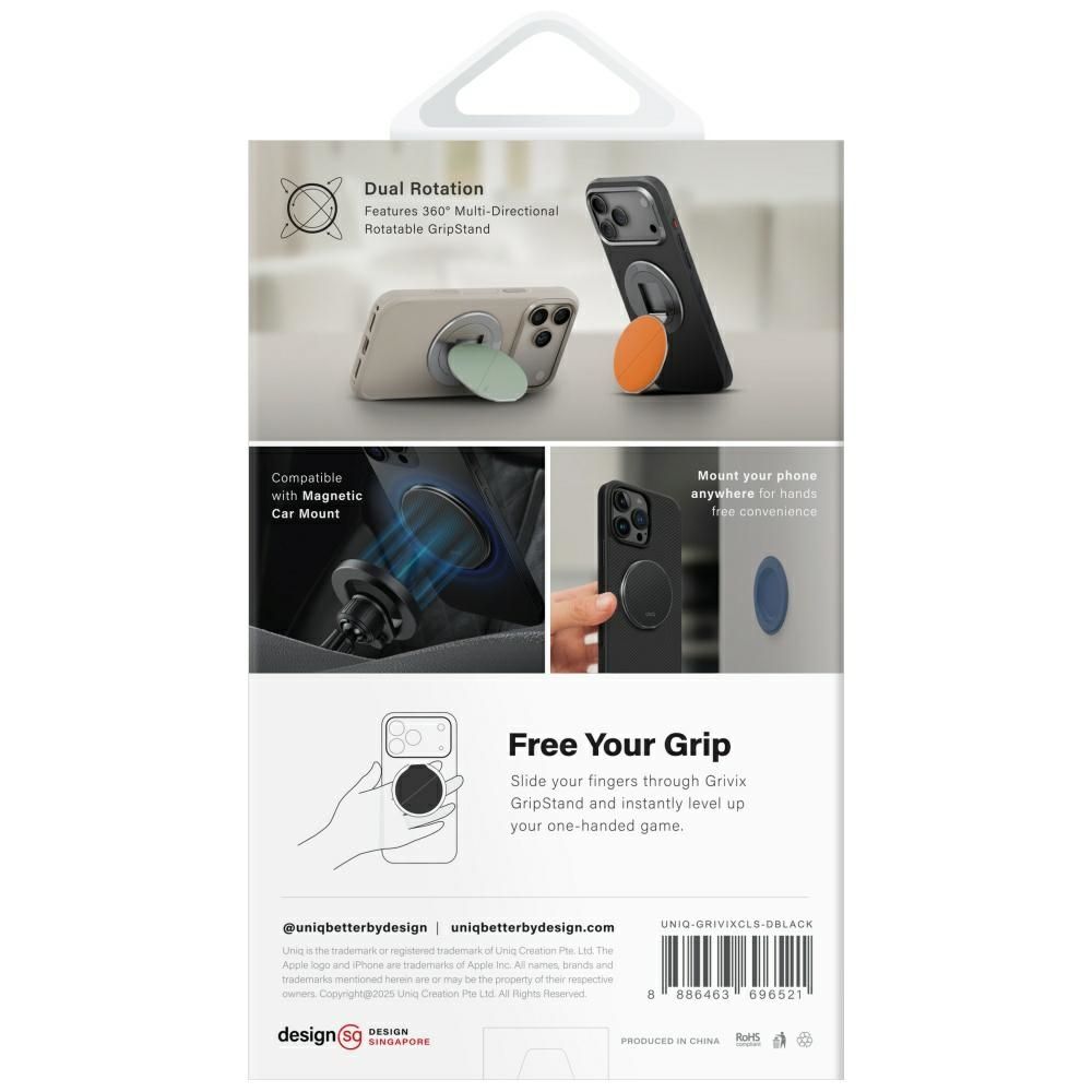 Hoidik Uniq Grivix Classic 360 Mount&Grip MagSafe (must) Hoidik Uniq Grivix Classic 360 Mount&Grip MagSafe (must)
