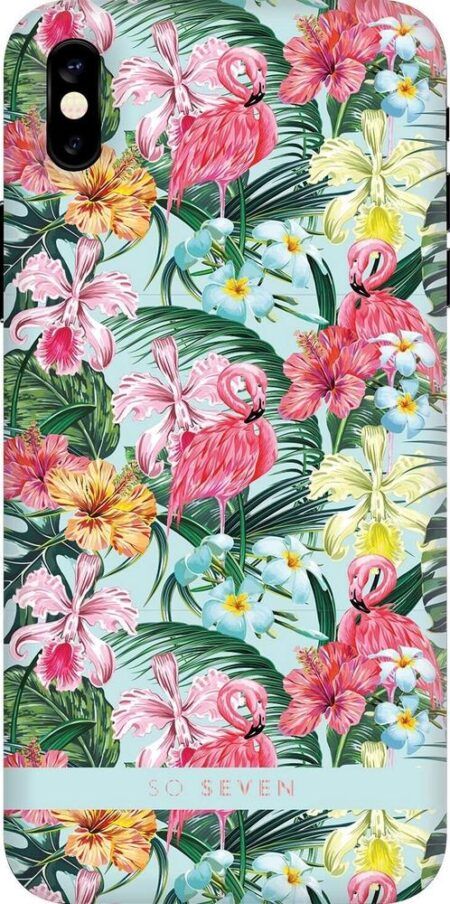 Plastik So Seven Ümbris Hawai iPhone X/ iPhone XS (flamingo)
