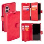 Ümbris kaanega Mansoor Magsafe Diary iPhone 16 (punane)