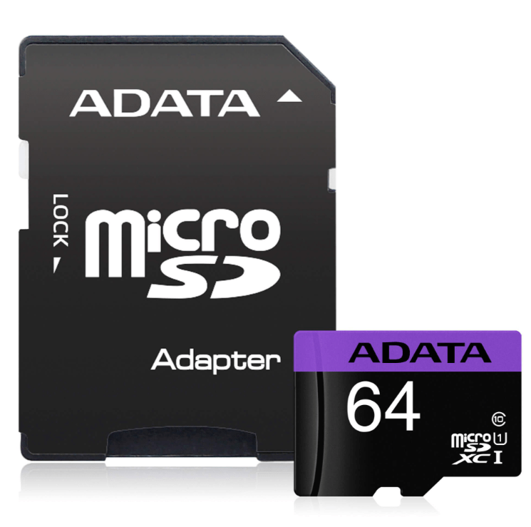 Mälukaart ADATA microSD 64 GB SD adapteriga Mälukaart ADATA microSD 64 GB SD adapteriga