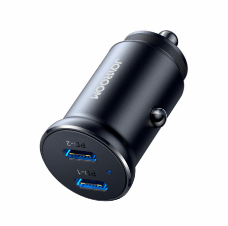 Autolaadija Joyroom CCN06 2xType-C 30W (must)