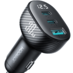 Autolaadija Joyroom JR-CCD04 2xType-C / USB-A 30W (must)