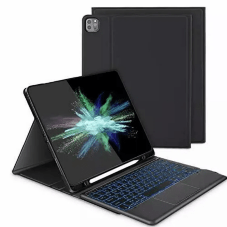 Kaitseümbris tahvelarvutile klaviatuuriga Samsung Galaxy Tab A7 (must)