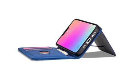 Ümbris kaanega Pouch Card Wallet iPhone 13 Pro (sinine)