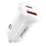 Autolaadija Mletubl MTB-CC08 USB-А / Type-C QC18W (valge)