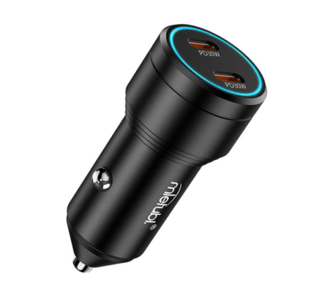 Autolaadija Mletubl MTB-CC10 2xType-C PD60W (must)