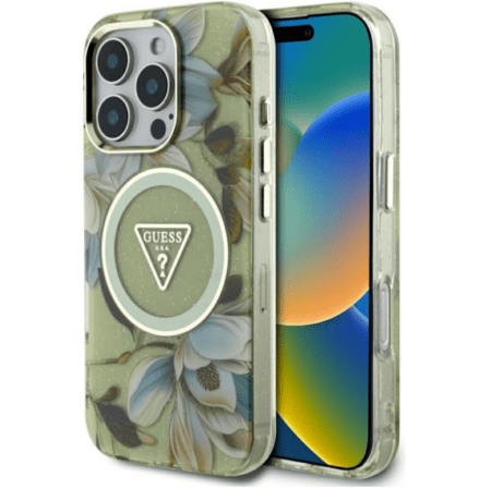 Guess ümbris Magsafe GUHMP16XHFLPEDN iPhone 16 Pro Max (roheline)