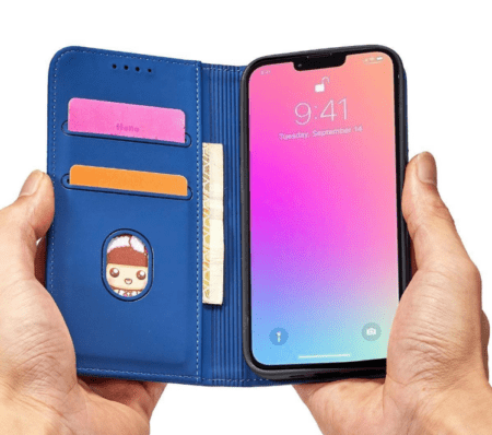 Ümbris kaanega Pouch Card Wallet Samsung S23 Ultra (sinine)