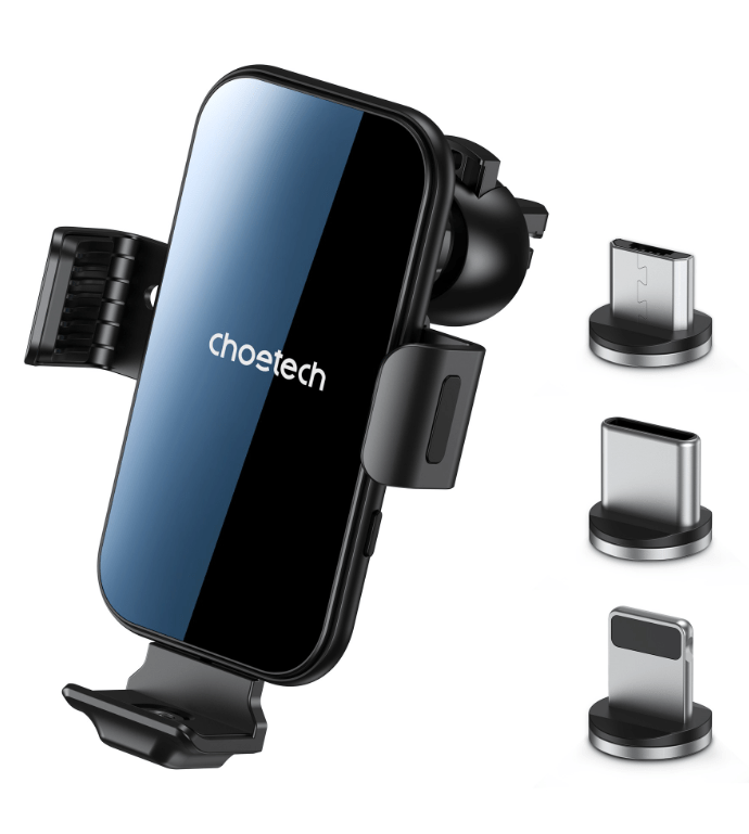 Telefoni autohoidik laadijaga Choetech T201-F 15W ventilatsiooni (must) Telefoni autohoidik laadijaga Choetech T201-F 15W ventilatsiooni (must)