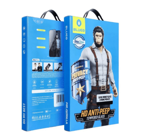 Kaitseklaas "5D Mr. Monkey" Full Glue Strong Privacy Samsung S25 Ultra (must)