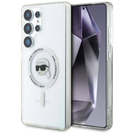 Karl Lagerfeld ümbris Magsafe KLHMS25LHLSKIH Samsung S25 Ultra (valge)