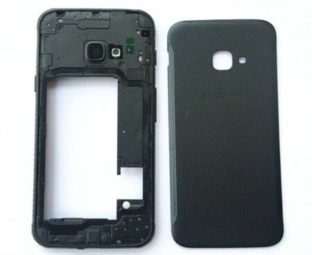 Varuosa Samsung Xcover 4 keskmine korpus ja tagakaan (must)