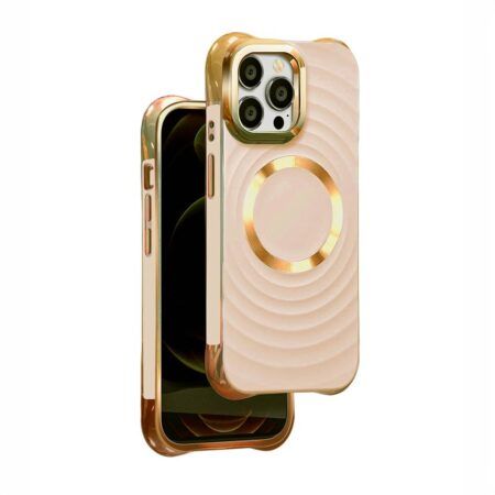 Ümbris Circle Glam Mag iPhone 12 / 12 Pro 6,1" (roosa)