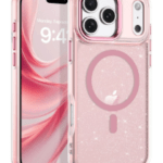 Ümbris Glitter MagSafe iPhone 17 Pro Max (roosa)