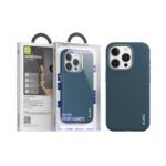 Ümbris Premium Leather Case with Magnetic Iphone 15 Pro (tumesinine)