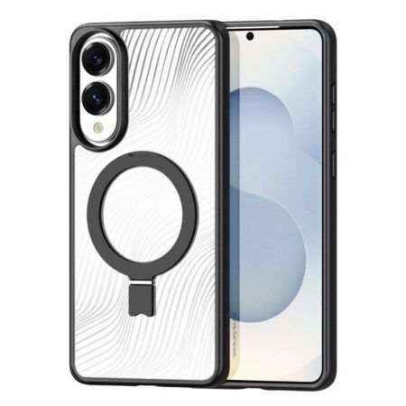Ümbris Dux Ducis Aimo Mag Ring Stand Samsung S25 Edge (läbipaistev / must)