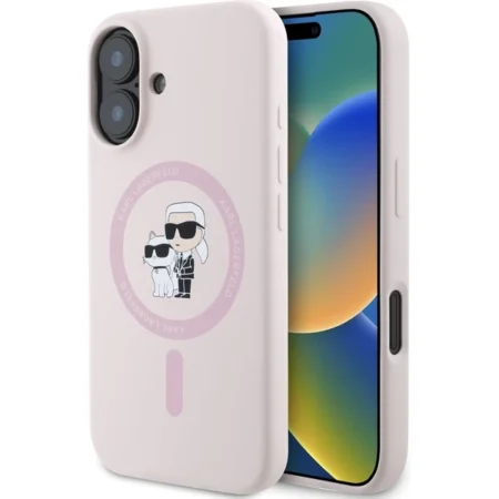 Ümbris Karl Lagerfeld KLHMP16SSCMKCRHP MagSafe iPhone 16 (roosa)