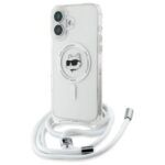 Karl Lagerfeld Ümbris houpette Head & Cord Magsafe iPhone 16 (läbipaistev)
