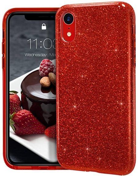 Bright Glitter Ümbris Iphone X/ XS (punane)