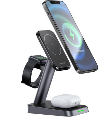 Laadija 3-in-1 Acefast E3 MagSafe (must)