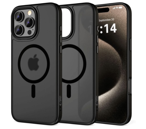 Ümbris Tech-Protect Magmat Magsafe iPhone 16 pro (läbipaistev / must) Ümbris Tech-Protect Magmat Magsafe iPhone 16 pro (läbipaistev / must)