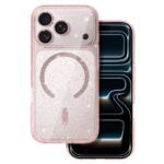 Ümbris Glitter MagSafe iPhone 17 Pro (läbipaistev/roosa)
