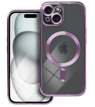 Ümbris MagSafe Electro Mag iPhone 14 (läbipaistev/lilla)