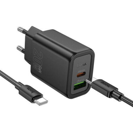 Adapter Hoco N61 USB-C PD20W + USB-C to USB-C 1.0m (must)