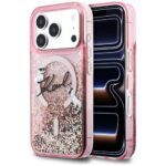 Karl Lagerfeld Liquid Glitter Karl Script Logo MagSafe for iPhone 17 Pro Max (roosa)