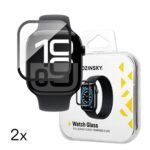 Kaitseklaas Wozinsky Full Glue Apple Watch 10 46mm must servaga (2 tk pakis)