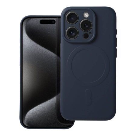 Ümbris Silicone Mag Cover iPhone 15 Pro (tumesinine)