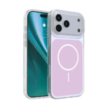 Ümbris Etteri Hidden silicone MagSafe iPhone 17 Pro (läbipaistev/roosa)