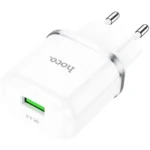 Laadija Hoco N3 USB QC 3.0, 3A 18W (valge)