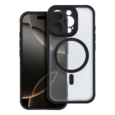Ümbris FULL MATTE MagSafe Apple iPhone 16 Pro (läbipaistev / must)
