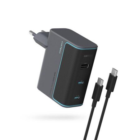 Laadija USB-C juhtmega Cuktech 100W-GAN 2 USB-C, 1x USB-A (must)