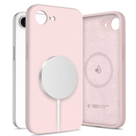 Ümbris Tech-Protect Silicone MagSafe iPhone 16e/17e (roosa)