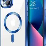 Ümbris MagSafe Electro Mag iPhone 14 (läbipaistev/sinine)