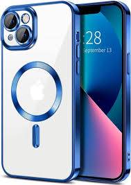 Ümbris MagSafe Electro Mag iPhone 14 (läbipaistev/sinine)