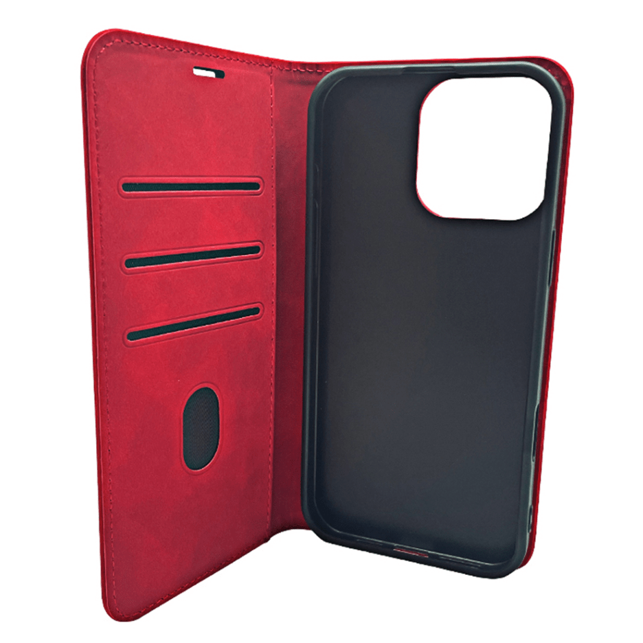Ümbris kaanega Smart Suede Xiaomi Redmi Note 15 5G (punane)