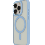 Ümbris Satin Elegant MagSafe iPhone 15 Plus (läbipaistev/helesinine)