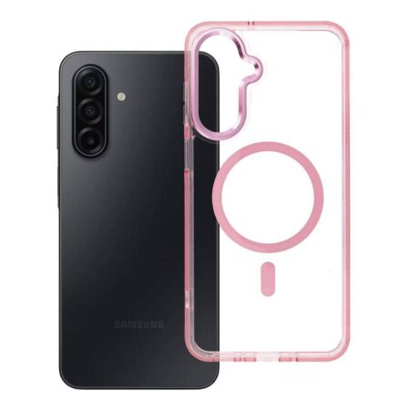 Ümbris Frame Clear Hybrid Mag Cover Samsung A17 (läbipaistev/roosa)