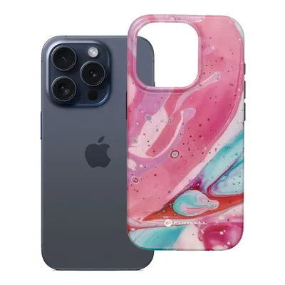 Ümbris F-Protect Mirage Magsafe iPhone 15 Pro (roosa marmor)