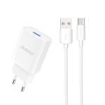 Laadija juhtmega Dudao A4EU, 2.1A USB-Type C (valge)