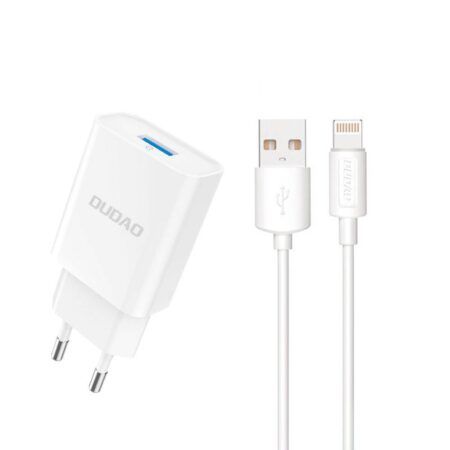 Laadija juhtmega Dudao A4EU, 2.1A USB-Lightning (valge)