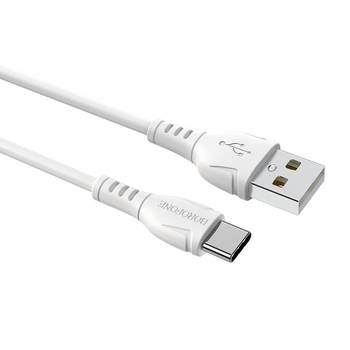 USB juhe Borofone Cable BX51 Triumph 3A USB-A to Type-C (1m / valge)