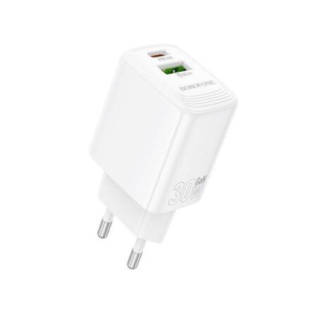 Laadija Borofone BN29 30W USB-C / USB-A  (valge)