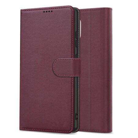 Ümbris kaanega Fancy Wallet Samsung S26 Ultra (viinamari)