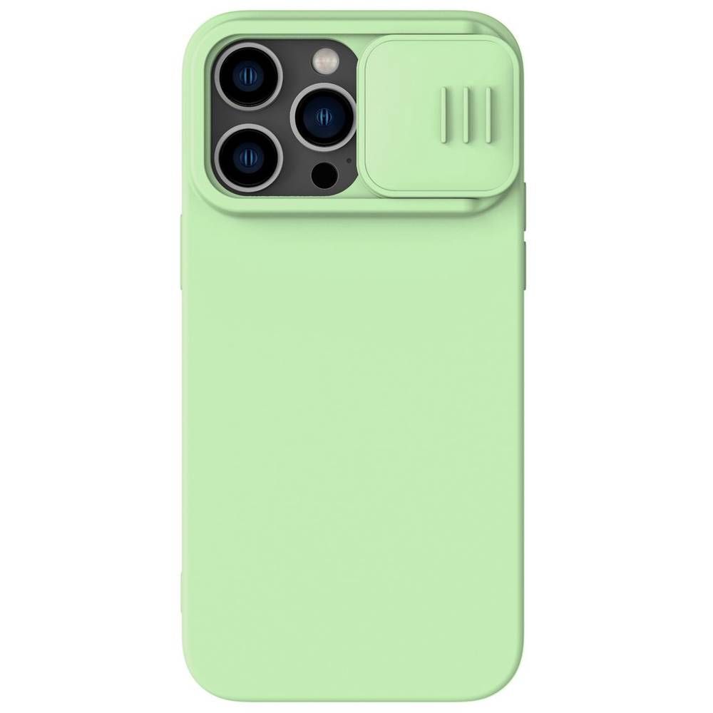 Ümbris Nillkin CamShield Silky Silicone Case for Apple iPhone 14 Pro Max (roheline) Ümbris Nillkin CamShield Silky Silicone Case for Apple iPhone 14 Pro Max (roheline)